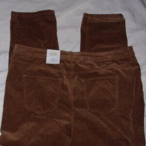 NEW size 22 w 22w womens corduroy tan stretch  pants casual dress career